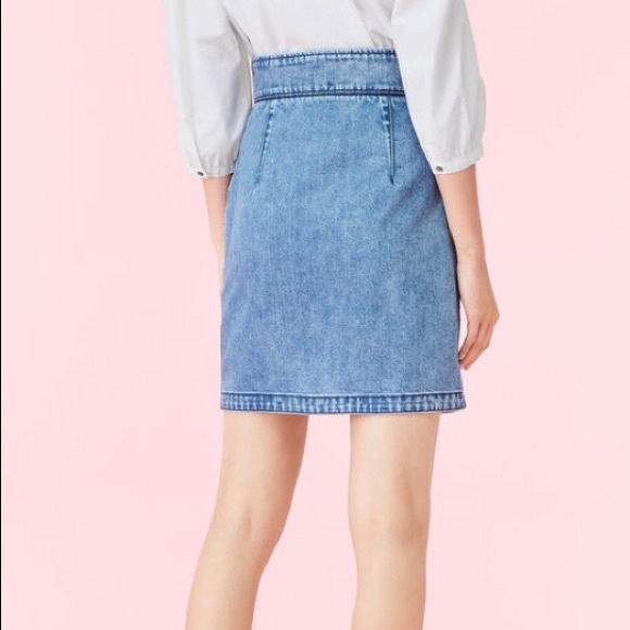 La Vie Rebecca Taylor Blue Denim Mini Skirt sz 27/Small - Picture 2 of 13